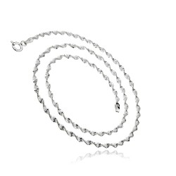 Lantisor argint rodiat 2,3 mm x 45 cm Twisted DiAmanti TW030-45cm-SL (Argint 925‰ 3,8 g.)